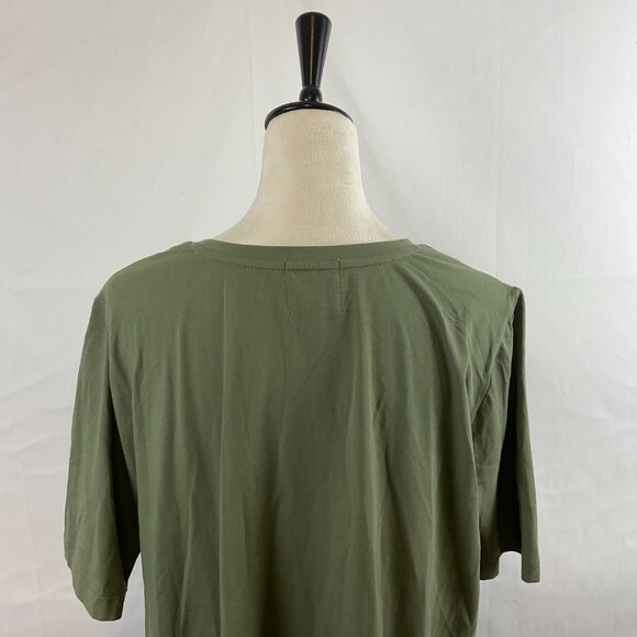Tiny for Saturday/Sunday T-Shirt Dress XL Green Contrast Handkerchief Trim - Picture 9 of 12